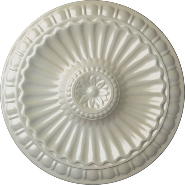 Ekena Millwork Linus Ceiling Medallion, Hand-Painted Flash Blue, 11 1/4"OD x 1 1/8"P CM11LIFBS - main